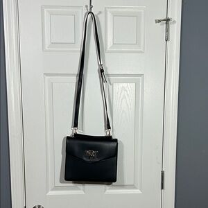 Badgley Mischka Black Crossbody Bag with Gold toned Hardware